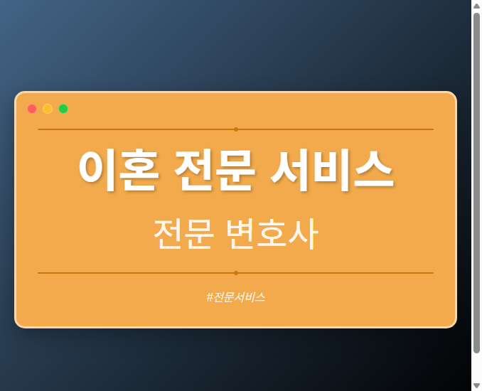 이혼 전문 서비스