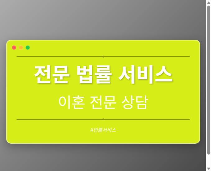 전문 법률 서비스
- 